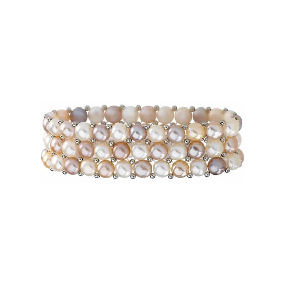 Multi-Colored Pearl Stretch Bracelet 63927 - POPULAR CHOICE