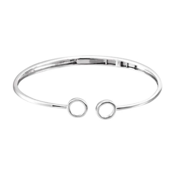 Cuff Bracelet, Hinged Circle Style - 652117 - Image 2