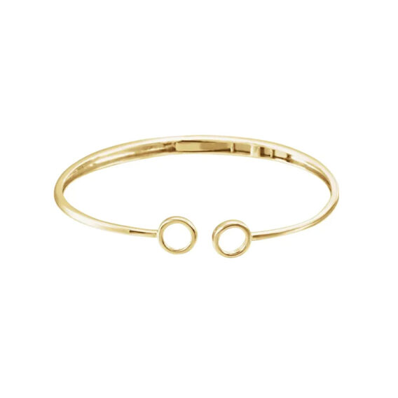 Cuff Bracelet, Hinged Circle Style - 652117