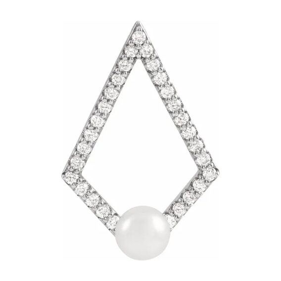 Diamond and Pearl Pendant - 86999 - Image 2