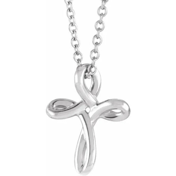 Youth Cross Necklace - R42386 - Image 4