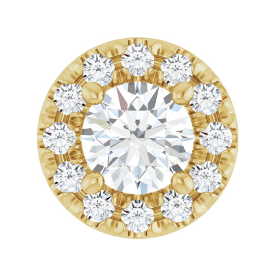 Diamond Pendant, Lab Grown Halo-Style - 87006 Popular Choice