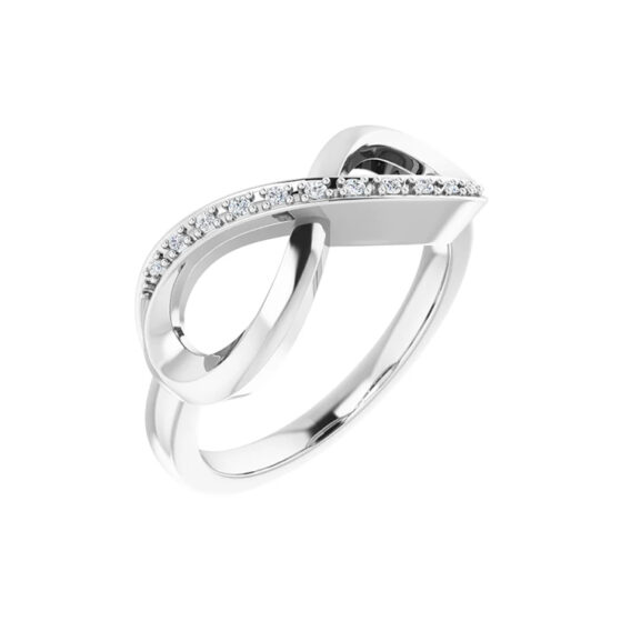 Diamond Ring, Infinity-Inspired Design - 651086 POPULAR CHOICE - Image 4