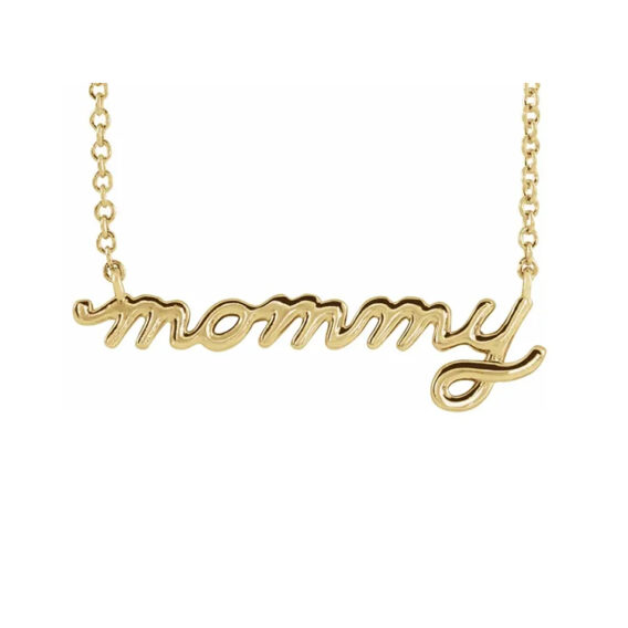 Necklace, Mommy Script Design - 87394 - Image 4