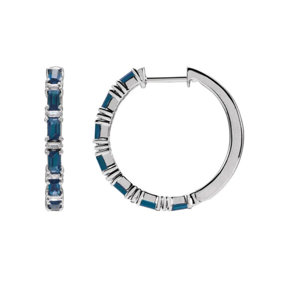 Gemstone Hoop Earrings 689188