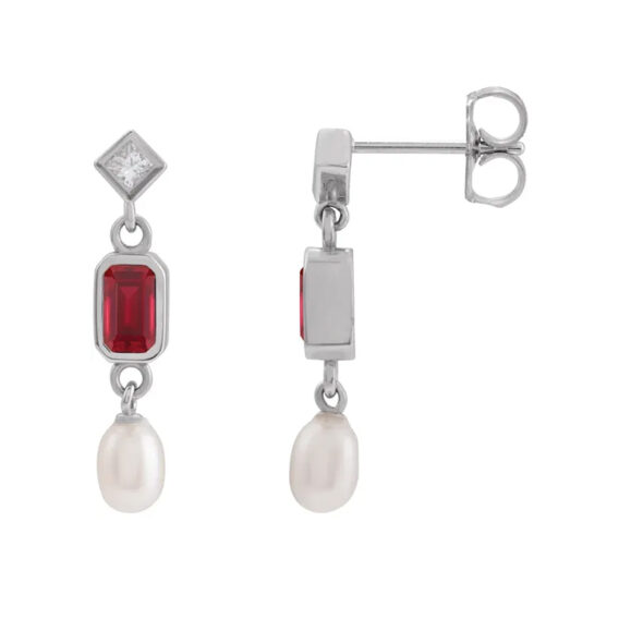 Dangle Gemstone Earrings 88790