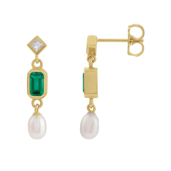 Dangle Gemstone Earrings 88790 - Image 4