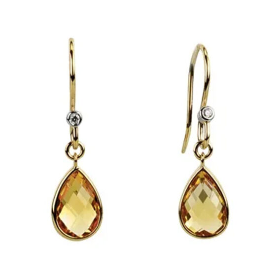 Dangle Gemstone Earrings 67302 - Image 2