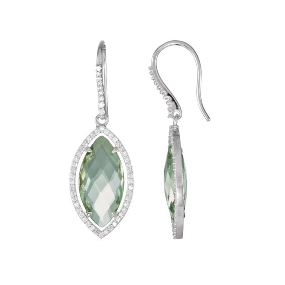 Gemstone Earrings with Diamonds Accents 85493